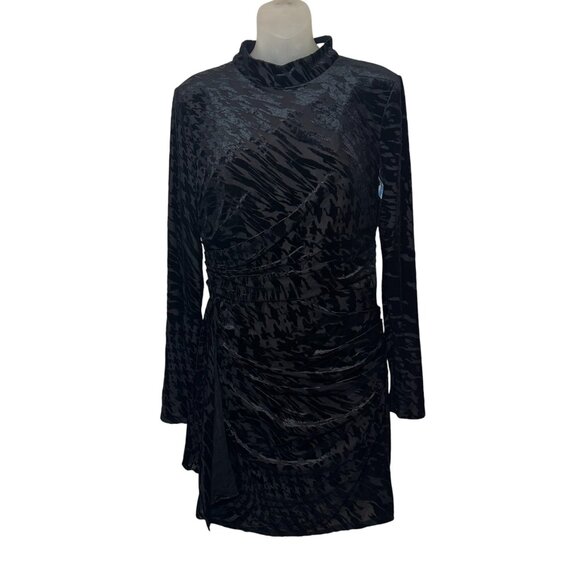 Dress The Population FAWN Velvet Burnout Mini Dress Size M/L New $258 - Picture 3 of 11